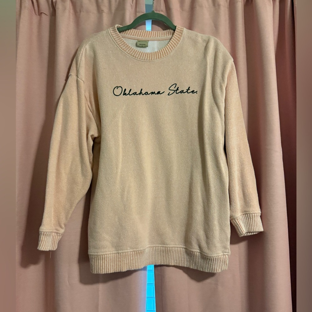 Orange sweater/ sweatshirt embroidered Oklahoma State